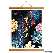 [HOMEHERE] DIY鑽石畫／富貴有餘 掛軸無框版