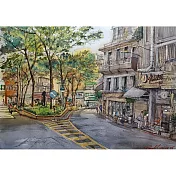 【玲廊滿藝】張耀慶-淡水老街一隅55x39cm