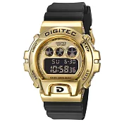 DIGITEC 數碼科技 DG-5078T 高貴運動風格多功能防水電子錶 金黑色