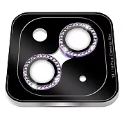 CITY BOSS 點鑽鏡頭貼+貼膜神器 for iPhone 14 6.1 / 14 plus 6.7-2眼 紫色