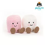 英國 JELLYCAT 9cm 趣味棉花糖 Amuseable Pink and White Marshmallows