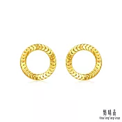【點睛品】立體幾何 黃金耳環(一對)