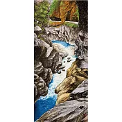 【玲廊滿藝】伍金環-太魯閣雨後144x66cm