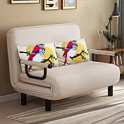 【AOTTO】日式多功能可調節折疊沙發床-單人加大 米色