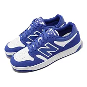 New Balance 休閒鞋 BB 480 Low 男鞋 女鞋 藍 白 皮革 麂皮 NB 紐巴倫 BB480LWH-D