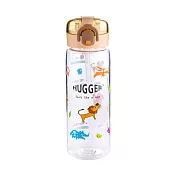 英國【Hugger】彈蓋吸管水壺 500ml 動物世界 (吸管水壺 附提把)