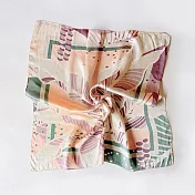 蕨戀真絲絲巾 東洋山蘇花