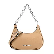 MICHAEL KORS CORA荔枝紋拉鍊手提/斜背兩用包-迷你/ 駝