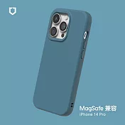 犀牛盾 iPhone 14 Pro (6.1吋) SolidSuit (MagSafe 兼容) 防摔背蓋手機保護殼- 深海藍