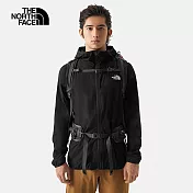 The North Face M NEW ZEPHYR WIND JACKET - AP 男防風防曬防潑水連帽外套-黑-NF0A7WCYJK3 3XL 黑色