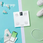 【decopop】13in1智能藍牙體重計 (DP-261) 珍珠白