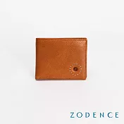 ZODENCE SAXON義大利植鞣革5卡零錢袋短夾 駝