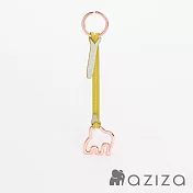 aziza 鏤空小象撞色吊飾鑰匙圈 撞色綠