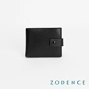 ZODENCE GEOFF進口真皮零錢袋7卡短夾 黑