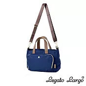 Legato Largo Lieto 防潑水手提斜背兩用托特錢包- 深藍