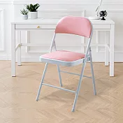 【AOTTO】免安裝多功能可收納折疊椅(餐椅 休閒椅 化妝椅 電腦椅 椅子 辦公椅 露營椅) 粉色