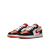 NIKE AIR JORDAN 1 LOW SE (GS) 中大童籃球鞋-橘黑-DV1335800 US4.5 橘色