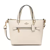 COACH 防刮皮革迷你托特包-白