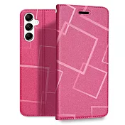 GENTEN for Samsung Galaxy M14 極簡立方磁力手機皮套 粉紅色