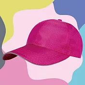 【OKPOLO】蜂巢格反光休閒帽(運動休閒時的最佳夥伴) 桃紅