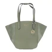 MICHAEL KORS 絨布拼接皮革托特包-綠
