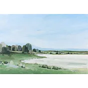 【玲廊滿藝】Ｍ-天氣晴藍17.5x25.5cm