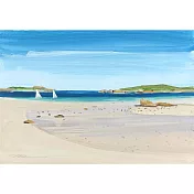 【玲廊滿藝】Ｍ-黃澄澄的沙灘15.5x22.5cm