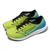 Mizuno 競速跑鞋 Duel Flash 男鞋 黃 藍 漸層 輕量 路跑 運動鞋 美津濃 U1GD2360-01 27cm YELLOW/BLACK