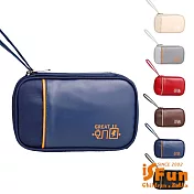 【iSFun】都會收納＊3C防撞手機多格手拿包/ 藍