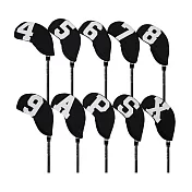 【LOTUS】高爾夫 顯目桿號鐵桿套 黑底白字