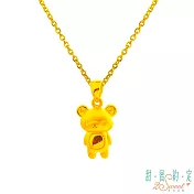 甜蜜約定2SWEET 悠悠哉哉拉拉熊Rilakkuma立體黃金墜子  送玫瑰鋼項鍊