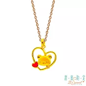 甜蜜約定2SWEET 熊愛妳拉拉熊Rilakkuma黃金墜子  送玫瑰鋼項鍊