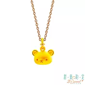 甜蜜約定2SWEET 懶洋洋拉拉熊Rilakkuma立體黃金墜子  送玫瑰鋼項鍊