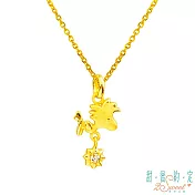 甜蜜約定2SWEET 陽光燦爛糊塗塔克Woodstock黃金墜子  送玫瑰鋼項鍊