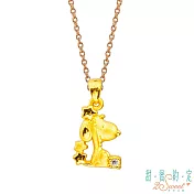 甜蜜約定2SWEET 靈光一現史奴比Snoopy黃金墜子  送玫瑰鋼項鍊