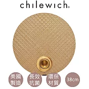 【美國chilewich】 抗菌環保圓形餐墊 Origami-蜂蜜金棕色