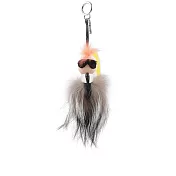 FENDI 迷你卡爾造型吊飾/鑰匙圈_展示品 (粉色/黃色)