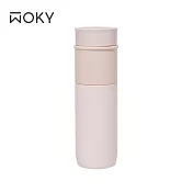 【WOKY 沃廚】JIN真瓷系列-極簡輕量陶瓷保溫瓶580ML 粉色