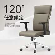 IDEA-爵恩貼合曲線皮革人體工學辦公椅 圖片色