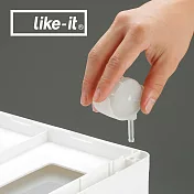 【like-it】日本製可堆疊抽屜式收納箱專用透明滾輪(MOS純白系列)