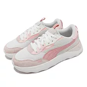 Puma 休閒鞋 Runtamed Platform 女鞋 灰 粉紅 麂皮 皮革 復古 微厚底 波浪型大底 39232404