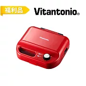 【日本Vitantonio】★福利品★多功能計時鬆餅機 (熱情紅)