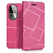 GENTEN for OPPO Reno10 Pro+ 極簡立方磁力手機皮套 粉色