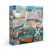 eeBoo 1000片拼圖 - 海濱港灣 ( Seaside Harbor 1000 Piece Puzzle )