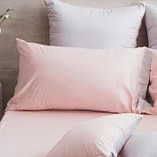 【麗塔寢飾】60支紗精梳棉 枕套組 朵朵奶昔 淡粉+淺芋