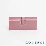 ZODENCE LIS進口牛皮經典長夾 藕粉