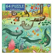 eeBoo 拼圖 - Otters at Play 64 Piece Puzzle 海獺遊戲室 (64片)