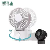 beroso 倍麗森 日式簡約搖頭款usb強風雙葉片風扇 黑色