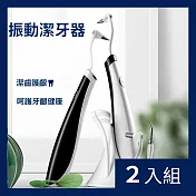 CS22 VIBRATION 高效多功能電動潔牙沖牙器2色-2入 白色+黑色