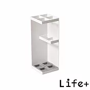 【Life+】純色風尚鐵藝落地雨傘架/傘桶/雨傘收納架 2入/組 鋼琴白X2